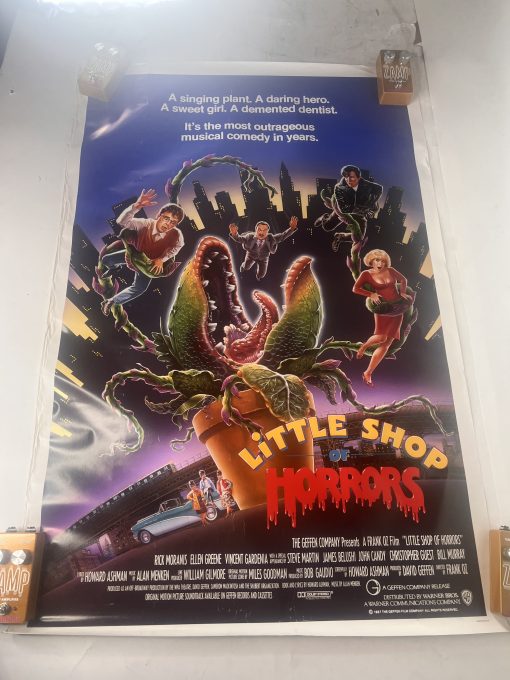 Original 1987 Little Shop Of Horrors MOVIE POSTER 27" x 41" Steve Martin Rick Moranis Frank Oz