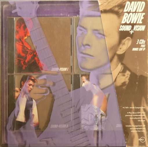 David Bowie - Sound+Vision 3xCD M Not Graded 1989 Rykodisc Rock, Funk / Soul Art Rock, Classic Rock, Funk, Glam, Pop Rock, Soul All 4 Discs are MINT &amp; UNPLAYED. Booklet-VG+, Inner Yellow tray that holds the disk is missing. Outer hologram lid, cardboard outer, and box is VG+. Overall Nice Set!