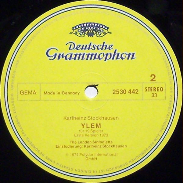Karlheinz Stockhausen, London Sinfonietta - Stop · Ylem LP M NM or M- 1974 Deutsche Grammophon Classical Contemporary Vinyl: MINT and UNTOUCHED C: NM = Ultrasonic Cleaned on Kirmuss machine for superior audio and sonics! !!! This listing uses a stock photo. You will receive the exact pressing that the stock photo shows. We grade conservatively, and have been selling records/cd’s for over 25 years. Please inquire if you would like to see pictures of the actual item or have any questions. !!! - Image 3