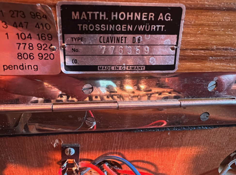 Hohner Clavinet D6 - Maui Recorders John Neff / Walter Becker Owned - Image 5