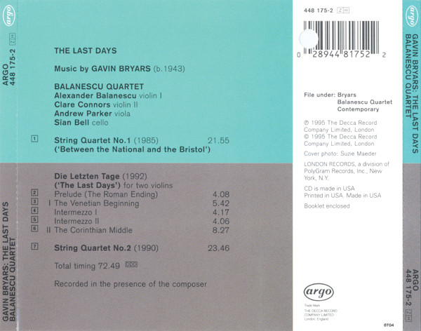 Gavin Bryars, Balanescu Quartet*-1