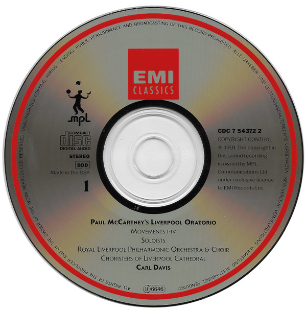Paul McCartney, Carl Davis (5), Kiri Te Kanawa, Sally Burgess, Jerry Hadley, Willard White, Royal Liverpool Philharmonic Orchestra & Royal Liverpool Philharmonic Choir, Choristers of Liverpool Cathedral - Paul McCartney's Liverpool Oratorio-2