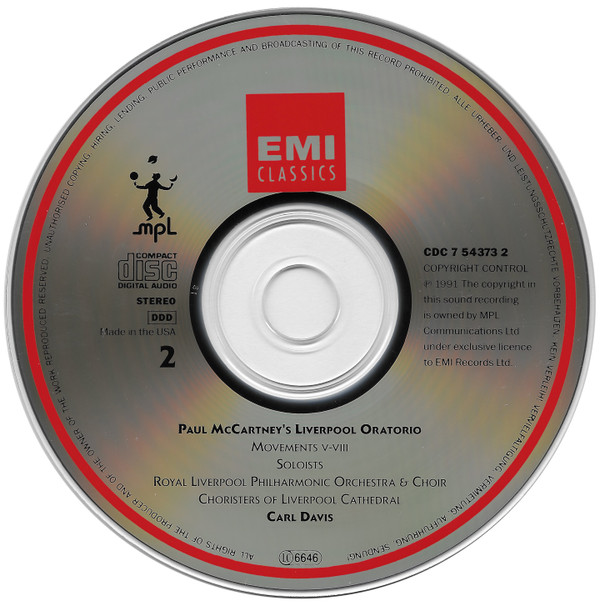 Paul McCartney, Carl Davis (5), Kiri Te Kanawa, Sally Burgess, Jerry Hadley, Willard White, Royal Liverpool Philharmonic Orchestra & Royal Liverpool Philharmonic Choir, Choristers of Liverpool Cathedral - Paul McCartney's Liverpool Oratorio-3