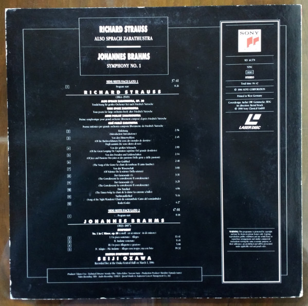 Richard Strauss / Johannes Brahms, Boston Symphony Orchestra, Seiji Ozawa-1