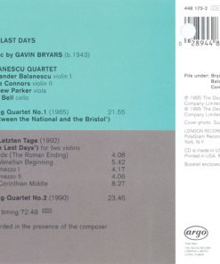 Gavin Bryars, Balanescu Quartet* - The Last Days-1