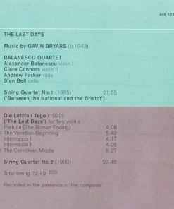 Gavin Bryars, Balanescu Quartet* - The Last Days-2
