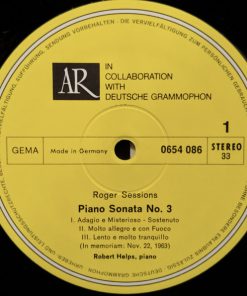 Roger Sessions - Robert Helps / Charles Wuorinen - Paul Zukofsky, Charles Wuorinen - Piano Sonata No. 3 / Duo For Violin And Piano-2