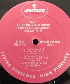Johann Sebastian Bach, Janos Starker - Suites For Solo Cello No.2 In D Minor No.5 In C Minor-2