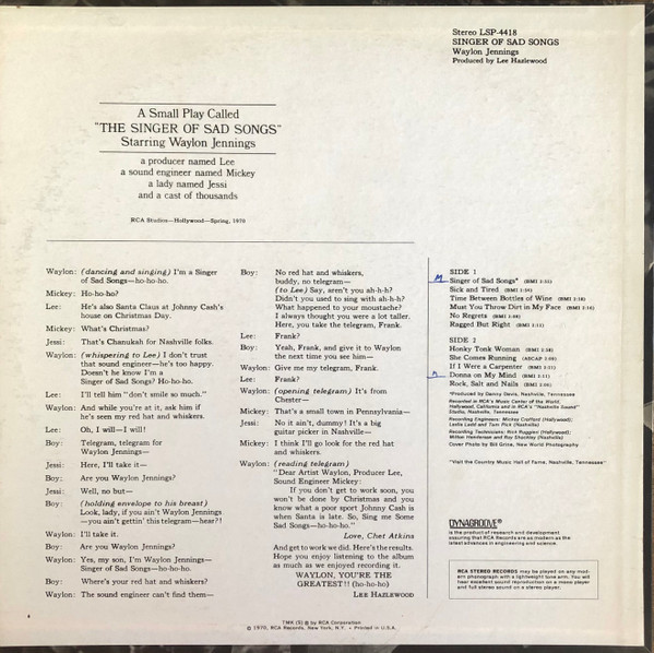 Waylon Jennings - Singer Of Sad Songs-1