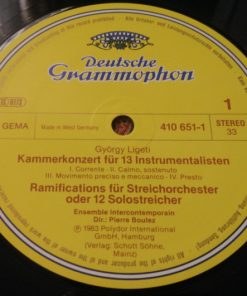 György Ligeti - Ensemble Intercontemporain, Pierre Boulez - Chamber Concerto - Ramifications - Aventures - Nouvelles Aventures-3