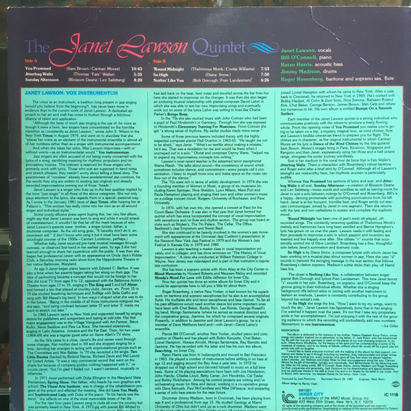 Janet Lawson Quintet - The Janet Lawson Quintet-1