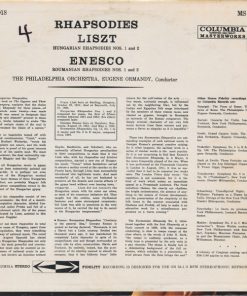 Liszt*, Enescu*, The Philadelphia Orchestra, Eugene Ormandy - Rhapsodies-1