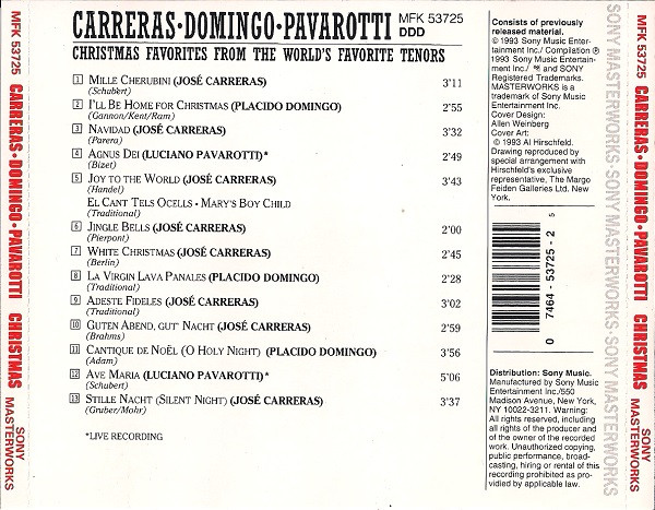 José Carreras • Placido Domingo • Luciano Pavarotti - Christmas Favorites From The World's Favorite Tenors-1