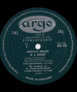 Wolfgang Amadeus Mozart - Erna Spoorenberg, Sir Neville Marriner Directs The The Academy Of St. Martin-in-the-Fields - Exsultate Jubilate-2