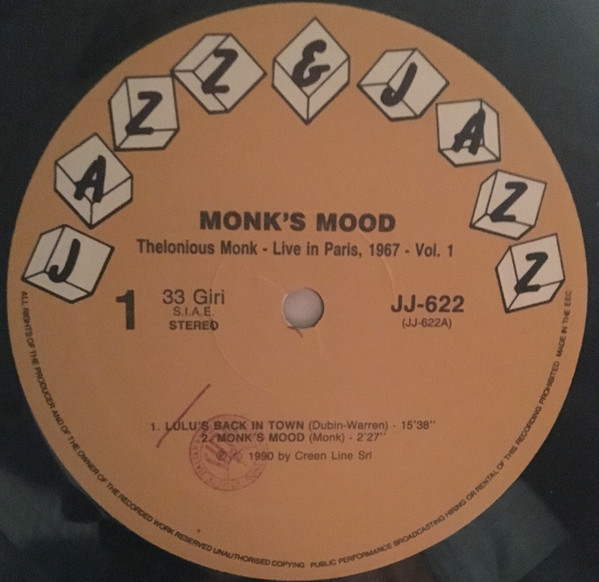 Thelonious Monk - Monk's Mood - Live In Paris, 1967 - Vol. 1-1