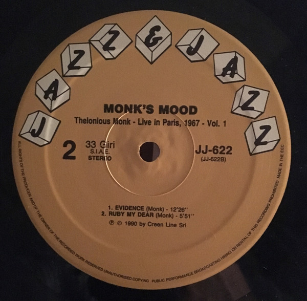Thelonious Monk - Monk's Mood - Live In Paris, 1967 - Vol. 1-2