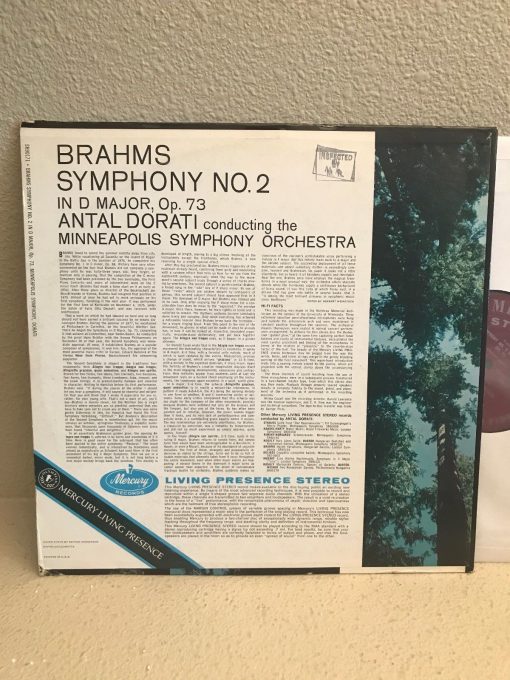 Brahms, Dorati, MSO - Symphony No. 2 In D Major Op. 73 LP EX 1959 Classical - Image 2