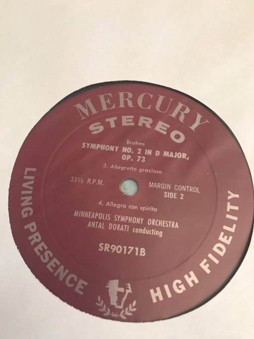 Brahms, Dorati, MSO - Symphony No. 2 In D Major Op. 73 LP EX 1959 Classical - Image 4