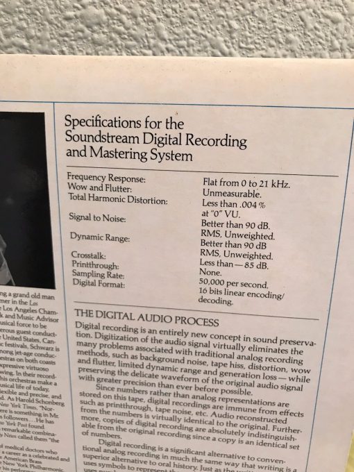 Dvorak Serenade Schwarz Douglas Davis DMS 3011 DELOS LP NM Audiophilie Press - Image 6