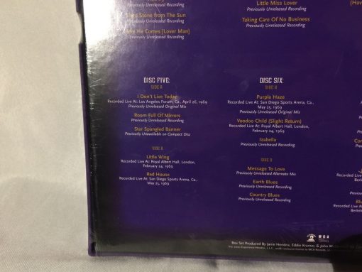 The Jimi Hendrix Experience 8 LP Box Set SEALED MINT 180G Velvet Ltd Ed 2000 Rare tracks - Image 7