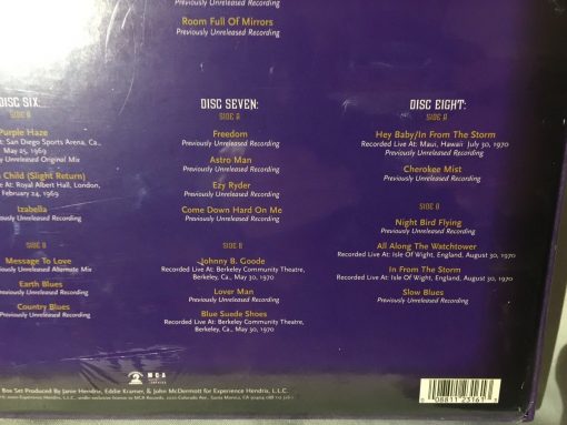 The Jimi Hendrix Experience 8 LP Box Set SEALED MINT 180G Velvet Ltd Ed 2000 Rare tracks - Image 2