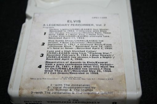 3- ELVIS PRESLEY 8 Track's TAPE 1/4" HITS Legendary Performer Vol 1 & 2 Something King of Rock 'n' Roll - Image 4