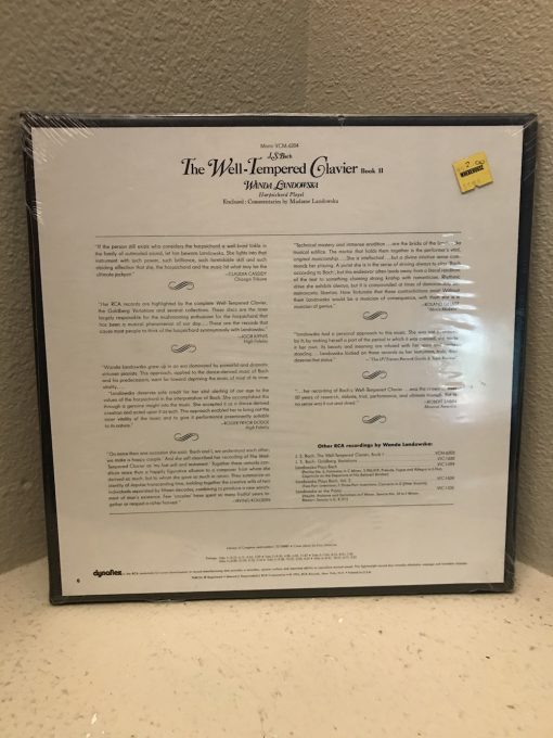 Landowska / Bach - The Well-Tempered Clavier Book II LP SEALED 3 LP Box - Image 3