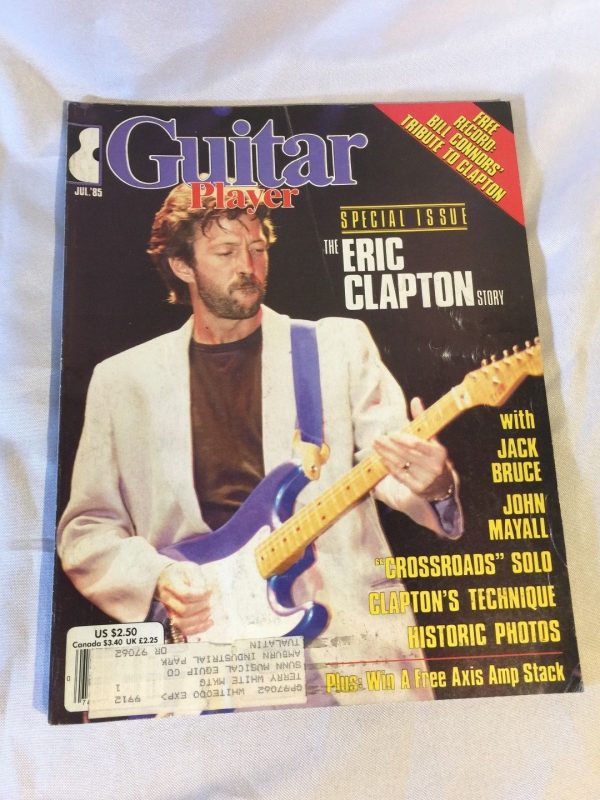 Guitar Player Magazine 1985 Vintage mailed to SUNN Musical Co. CLAPTON CREAM Con