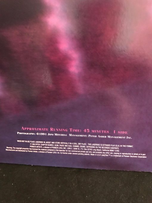 Joni Mitchell Come In From The Cold LaserDisc SUPER RARE Geffen1991 - Image 6