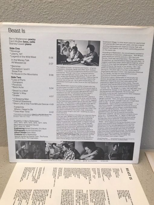 Barry Wallenstein Beast Is LP NM 1978 McBee Cowell Spoken Word Jazz PRIVATE PRESS AKBA - Image 4