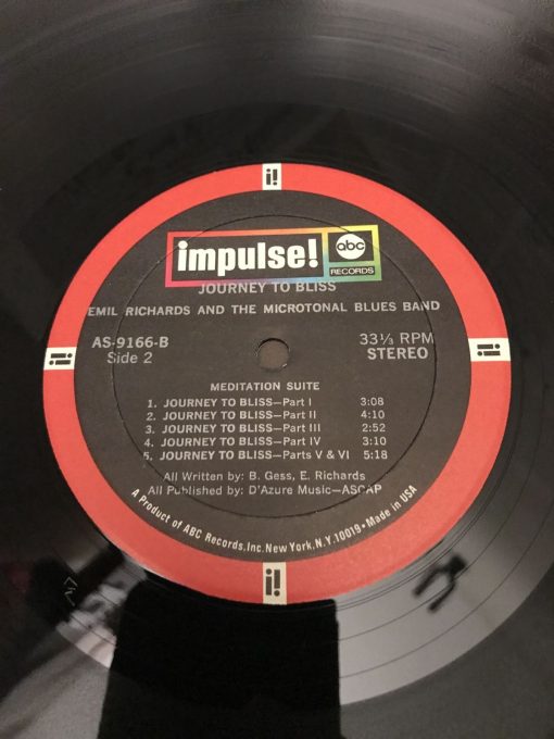 Emil Richards The Microtonal Blues Band - Journey To Bliss LP NM/M Free Jazz - Image 5