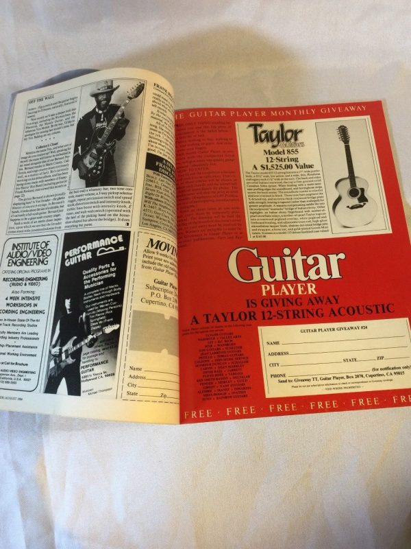 Guitar Player Magazine 1984 Vintage mailed to SUNN Musical Co. 08/84 JACO Rush Z - Image 4