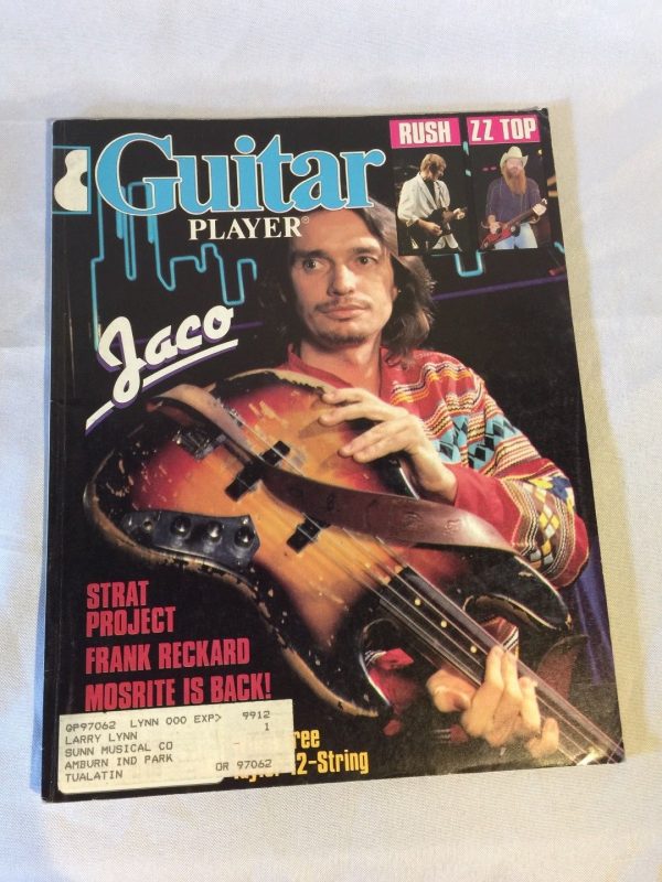 Guitar Player Magazine 1984 Vintage mailed to SUNN Musical Co. 08/84 JACO Rush Z