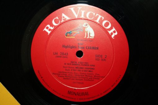 Highlights BIZET CARMEN LP EX Red Seal RCA MONO LM 2843 PRICE CORELI VIENNA PHIL - Image 3