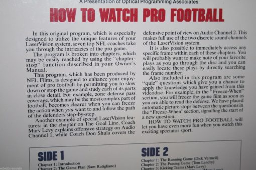LaserDisc NEW How To Watch Pro FOOTBALL & Golden Decade College 70-79 NFL SPORTS Laser Disc - Image 5